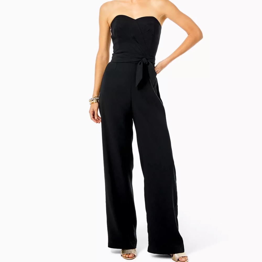 Lilly Pulitzer Black Strapless Jumpsuit